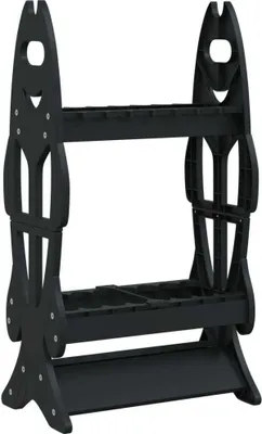 Obrázok produktu pre vidaXL Stojan na 16 rybárskych prútov čierny
