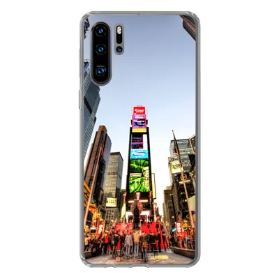 Produktbild von MuchoWow® Handyhülle Schutzhülle Hülle für Huawei P30 Pro New York - Nacht - Platz Silikon Softcase Handy Hülle - Schutzdeckel