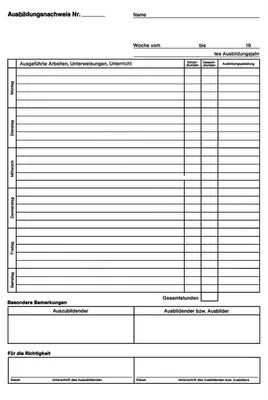 Image de Livret de formation A4 1 semaine/page bleu paquet de 10 pièces