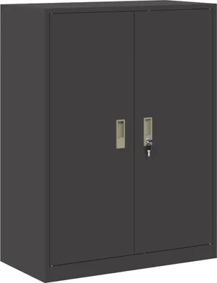 Produktbild von vidaXL Aufbewahrungsschrank Schwarz 80 x 40 x 105 cm Stahl