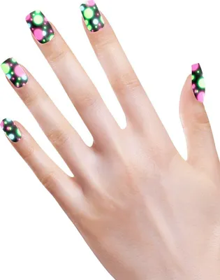 Produktbild von Set mit 12 selbstklebenden Neon-Punktschnecken