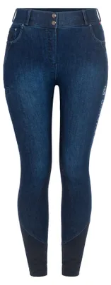 Produktbild von Cavallo Cavalcasha Grip Mobile Vollbesatz Damen Reithose, Farbe:blue denim, Größe:38