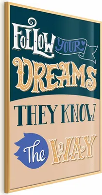 Produktbild von Posterpapier Poster - Follow Your Dreams 21x30 cm Text m-C-0286-ao-a