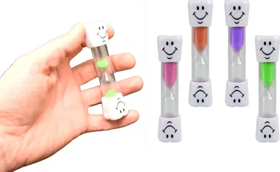 Produktbild von 2 x Sanduhr zum Zähneputzen für Kinder ca 3 Min