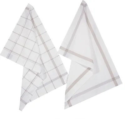 Image de Pack 2 Chiffons Cuisine Couleur Gris 45x70cm