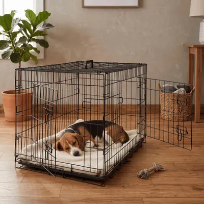 Zdjęcie produktu dla Klatka metalowa kennelowa kojec transporter dla psa kota zwierząt 92,5x57,5x64cm XL składany