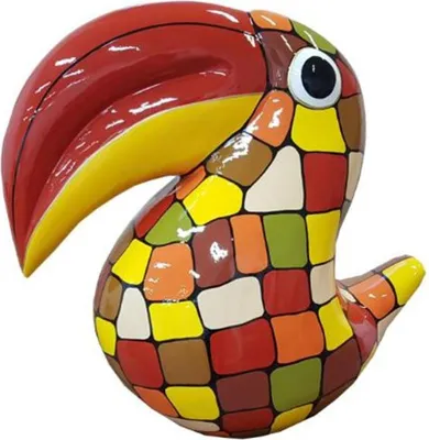 Produktbild von Casa Padrino Designer Dekofigur Tukan Vogel Bunt H. 65 cm - Wohnzimmer Deko Skulptur - Gartendeko Skulptur - Wetterbeständige Tierfigur