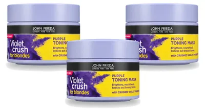 Productafbeelding van 3 x John Frieda Violet Crush paars getinte haarmasker - 250 ml - Voordeelverpakking - 3 stuks