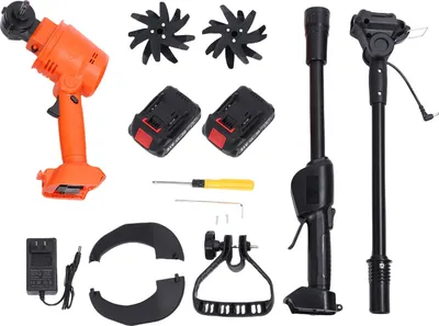 Image de Mini-motoculteur sans fil, 235 tr/min, électrique, avec 4 rangées de fraises, 2 batteries 1,5 Ah, 1 chargeur, largeur de travail 10 cm, prise américaine