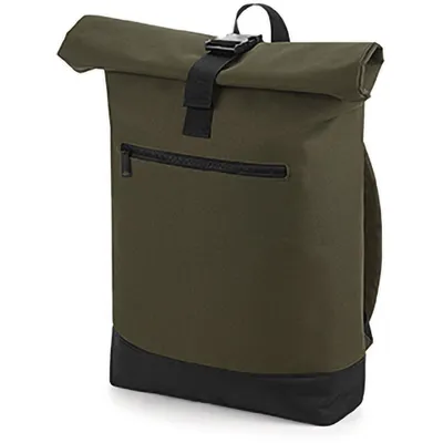 Immagine prodotto di BagBase BG855 | Zaino Roll-Top / Zaino per il tempo libero | 32 x 44 x 13 cm - Colore: Verde militare - Dimensioni: 32 x 44 x 13 cm