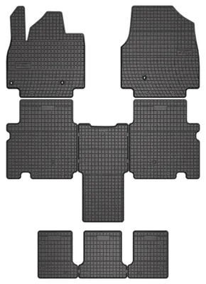 Produktbild von Gummi-Fußmatten für Kia EV9 2023- – Schwarz, passgenau – Wielganizator SolidPRO