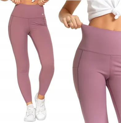 Produktbild von Glatte Damen Leggings Sportliche Taschen Hohe Taille Blickdicht MORAJ XL