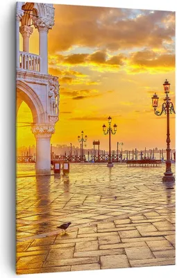 Produktbild von Bild auf Leinwand - Leinwandbild - Einteilig - Venedig Stadt - 80x120cm - Wand Bild - Wanddeko - Wandbilder - Leinwanddruck - Kunstdruck - Wanddekoration - Leinwand bilder - Wandbild - PA80x120-3665