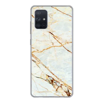 Produktbild von MuchoWow® Handyhülle Schutzhülle Hülle für Samsung Galaxy A51 Marmor - Gold - Luxus Silikon Softcase Handy Hülle - Schutzabdeckung - Geburtstag Teenager