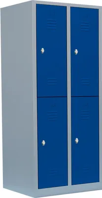 Produktbild von Spind Garderobenschrank doppelstöckig 1800 x 800 x 500 mm 4 Fächer 523221