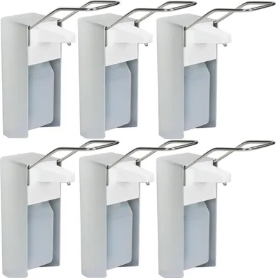 Produktbild von 6 Desinfektionsspender Alu 500 ml Euronorm - LH - Leerflasche - Edelstahlpumpe