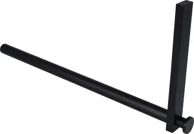 Produktbild von Simausrom Kleiderstange L Form Uvea - Kleiderstange für Hutablage - Garderobenstange L Form 320x150mm, Aluminium schwarz