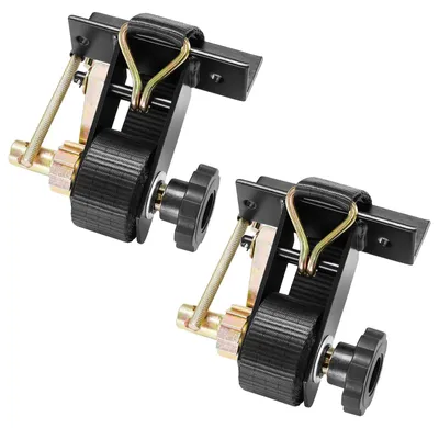 Imagen del producto de Correas de tensión VEVOR para andamios, fijación para tubo cuadrado , 38 mm x 2,25 m, correas de trinquete con doble gancho en J, capacidad de carga de 226,8 kg, cierre con hebilla (paquete de 2) para portaequipajes de techo