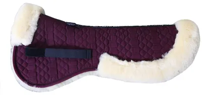 Sattelkissen aus Merino-Lammfell, Bordeaux, Größe L