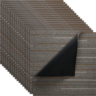 Obrázok produktu pre SucceBuy kobercové dlaždice 609,6 x 609,6 x 6 mm, 24 balení, modulárna podlahová krytina s plochou 9 m², ideálna na výmenu v obývacej izbe a kancelárii, tmavohnedá
