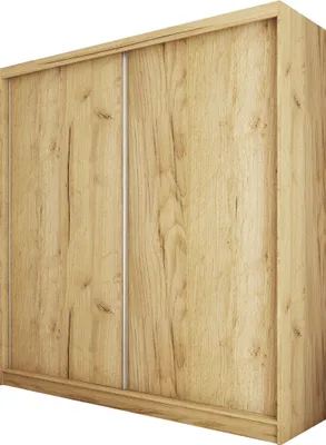 Produktbild von Masseno Schiebetürenschrank SOFIA 200 cm Kleiderschrank Schlafzimmer Schrank 2-türig Eiche Artisan