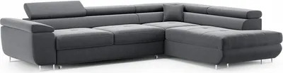 Produktbild von BETTSO Modernes Ecksofa für das Wohnzimmer VERTIGO grau BETTSO Ecksofa Links Seite Sofa Eckcouch Couch mit Schlaffunktion und Bettkasten Ottomane L-Form Schlafsofa Polstergarnitur VERTIGO Grau