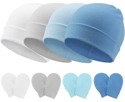 Produktbild von Set bestehend aus Mütze und Handschuhen für Babys im Alter von 0-6 Monaten