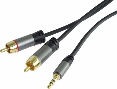 Obrázok produktu pre PremiumCord HQ Stereo Jack 3.5mm-2xCINCH M/M 3 m Audio kábel