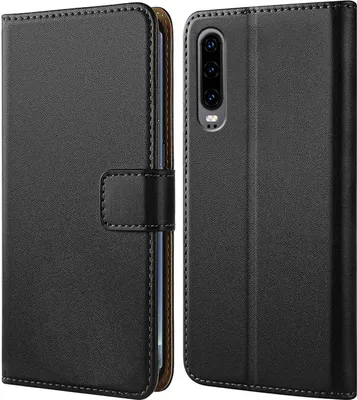 Produktbild von Handy Tasche für Huawei P30 Schutzhülle Bookstyle Etui Klapphülle Wallet Flip Cover Case Schwarz