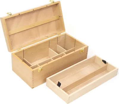 Produktbild von kangaro Künstler-Utensilienbox 2 Etagen Buchenholz