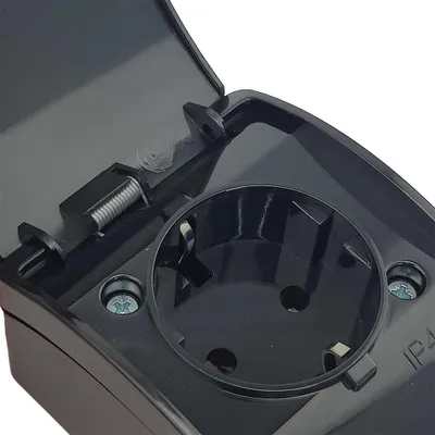 Obrázek produktu pro Zásuvka pro povrchovou montáž černá Schuko KOALA ViPlast IP44 181-05