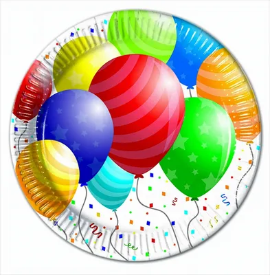 Produktbild von 8 x Ballons Pappteller Metallic - Groß 23cm