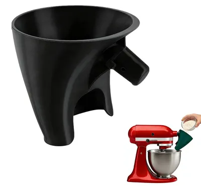 Mehltrichter-Aufsatz für KitchenAid 4,5-5 L Kippkopf, Schwarz