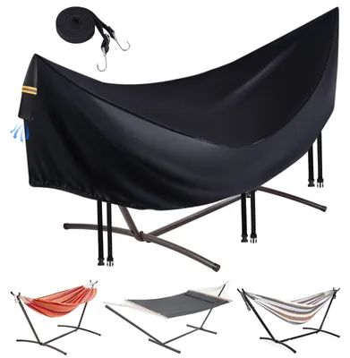Image de Housse de hamac imperméable, en tissu 420D, avec 3 boucles et un cordon élastique, pour une utilisation en extérieur