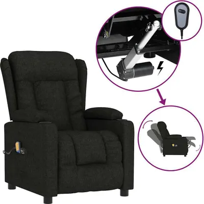 Produktbild von vidaXL Massagesessel Elektrisch Schwarz Stoff