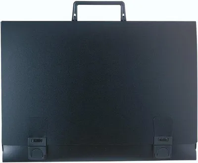 Obrázek produktu pro Složka na výkresy s rukojetí z pevného PP - 59201E - hřbet 12 mm - 26 mm - velikost 50 x 70 cm - černá.