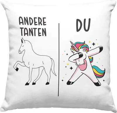 Produktbild von Trendation - Beste Tante Geschenk Deko-Kissen mit Füllung 40x40 mit Spruch  Deko-Kissen mit Füllung 40x40 für Tante (Grün)