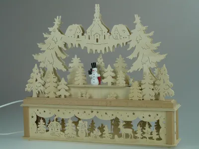 Produktbild von Original Erzgebirgischer Marken Schwibbogen Lichterbogen 50 x 43 cm K50-1_2