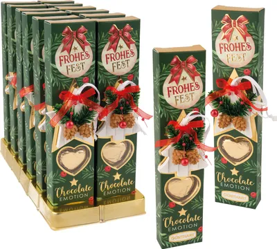 Produktbild von Günthart 12 Pralinenpräsente Weihnachten mit Anhänger