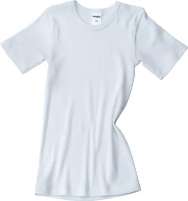 Produktbild von HERMKO 2810 Kinder halbarm Shirt aus 100% Baumwolle, kurzarm Unterhemd für Mädchen und Knaben , Farbe:weiß, Größe:152
