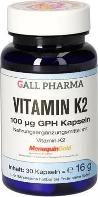 Produktbild von GALL PHARMA Vitamin K2 100 µg GPH Kapseln, 30 St. Kapseln