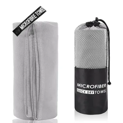 Produktbild von Mikrofaser Sporthandtuch 40x80 cm Schnell trocknend grau