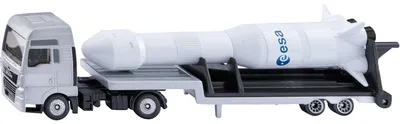 Image de Camion MAN Siku avec fusée ESA, blanc
