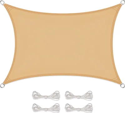 Produktbild von Sonnensegel BASIC PES Rechteck 3,5x5 sandbeige Polyester 140g/m²