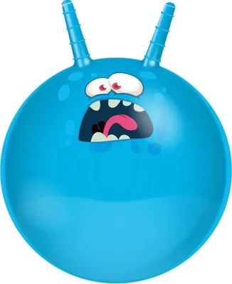 Produktbild von Hüpfball mit Hörnern 45cm blau