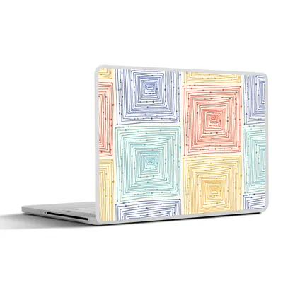 Produktbild von MuchoWow® Laptop Aufkleber Sticker Cover Labyrinth - Pastell - Punkte - Muster 30x22 cm - Laptop-Sticker