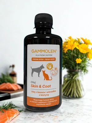 Zdjęcie produktu dla GAMMOLEN OIL SKIN & COAT Zdrowa skóra i lśniąca sierść dla psa i kota 250 ML