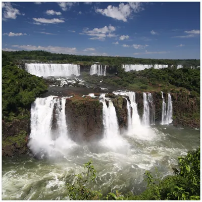 Produktbild von Wallario Möbeldesign / Aufkleber, geeignet für Ikea Lack Tisch - Iguazu-Wasserfälle in 55 x 55 cm