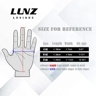 Zdjęcie produktu dla Dziecięce rękawice bokserskie 3-16 Lat, 4OZ 6OZ 8OZ, do kickboxingu
