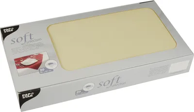 Produktbild von 20 Mitteldecken, stoffähnlich, Vlies "soft selection" 80 cm x 80 cm creme
